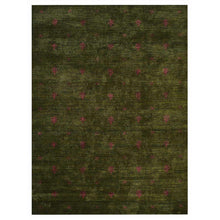 hand-knotted-green-brown-contemporary-silk-rug-side 1