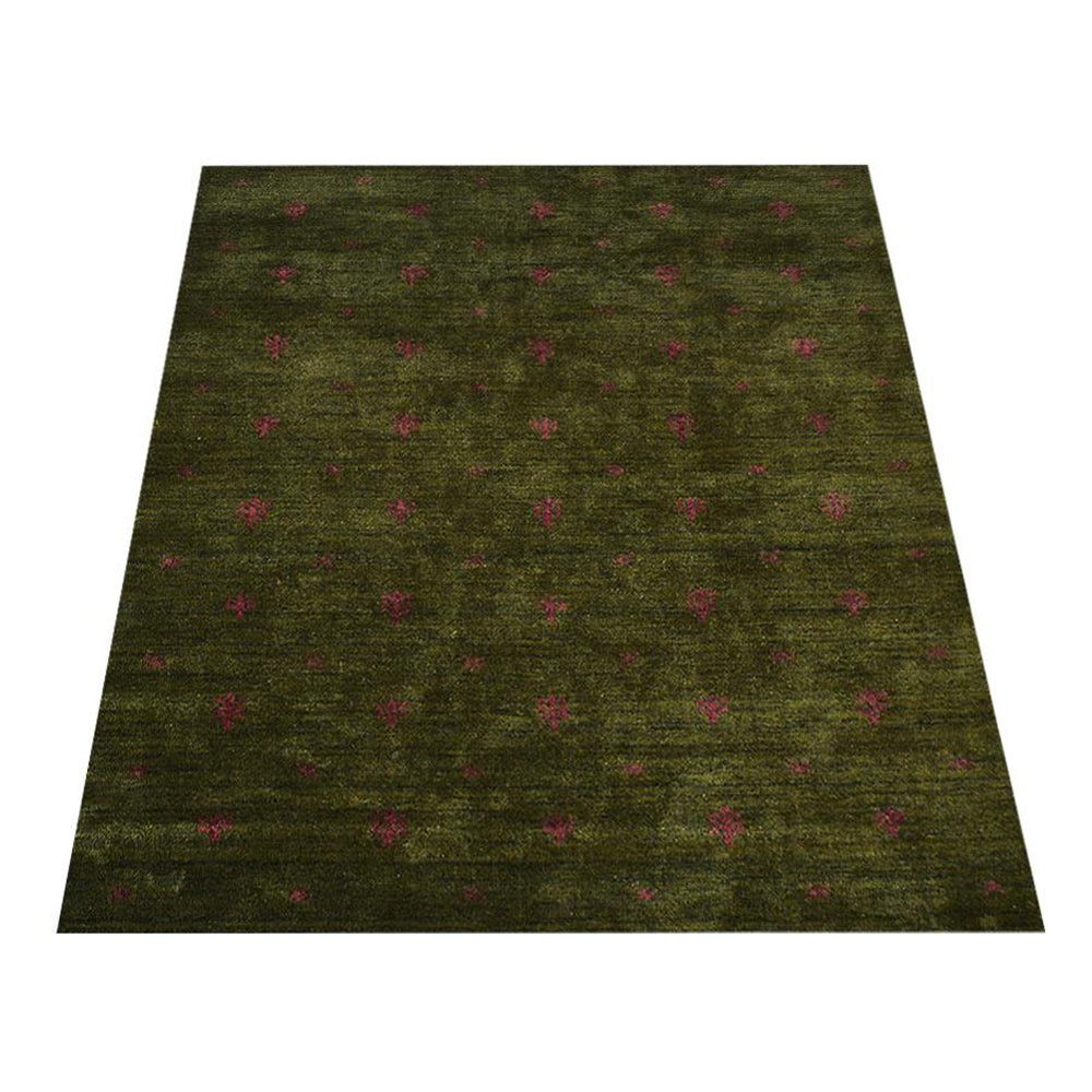 hand-knotted-green-brown-contemporary-silk-rug-side 2
