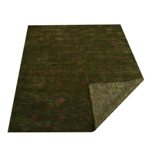 hand-knotted-green-brown-contemporary-silk-rug-side 3