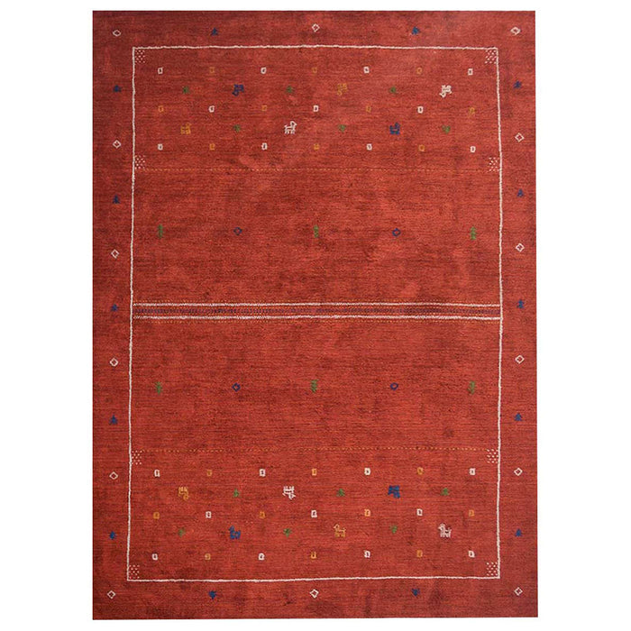 Ebony Rust color Hand Knotted Rug