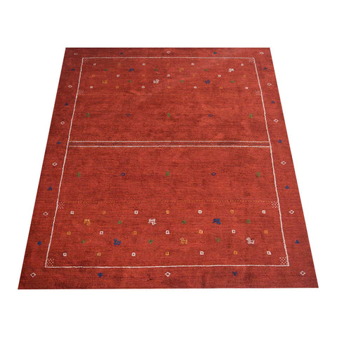 Ebony Rust color Hand Knotted Rug