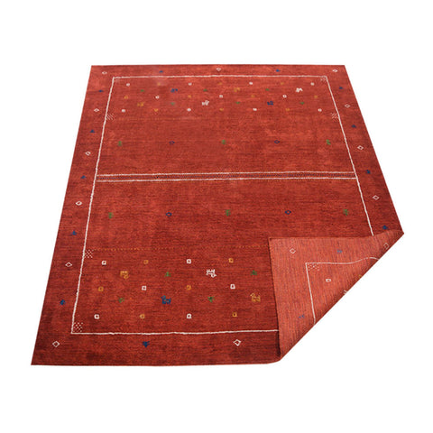 Ebony Rust color Hand Knotted Rug