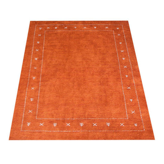 hand-knotted-loom-silk-area-rug-contemporary-orange-side 2