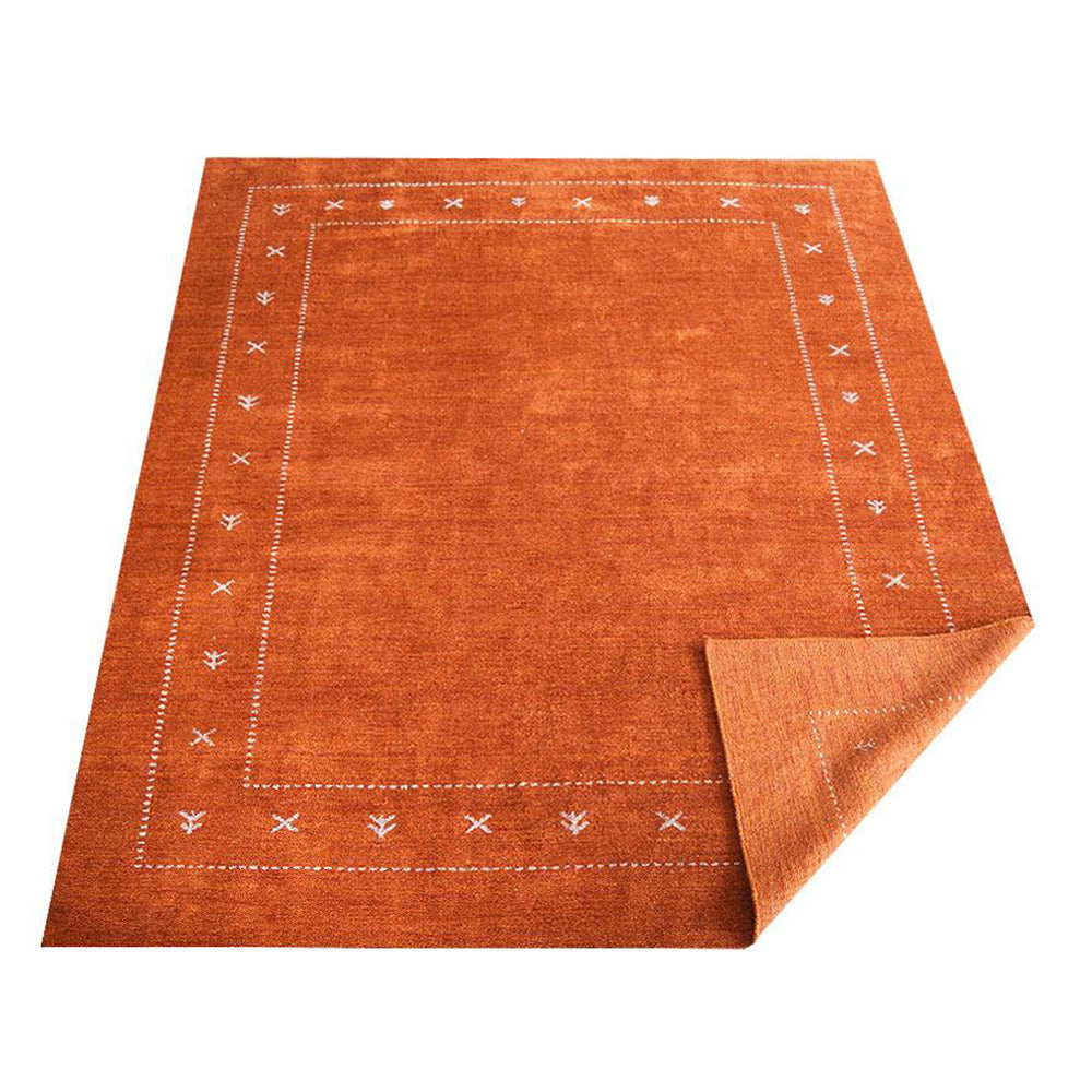 hand-knotted-loom-silk-area-rug-contemporary-orange-side 3