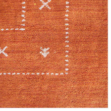 hand-knotted-loom-silk-area-rug-contemporary-orange-closeup 1