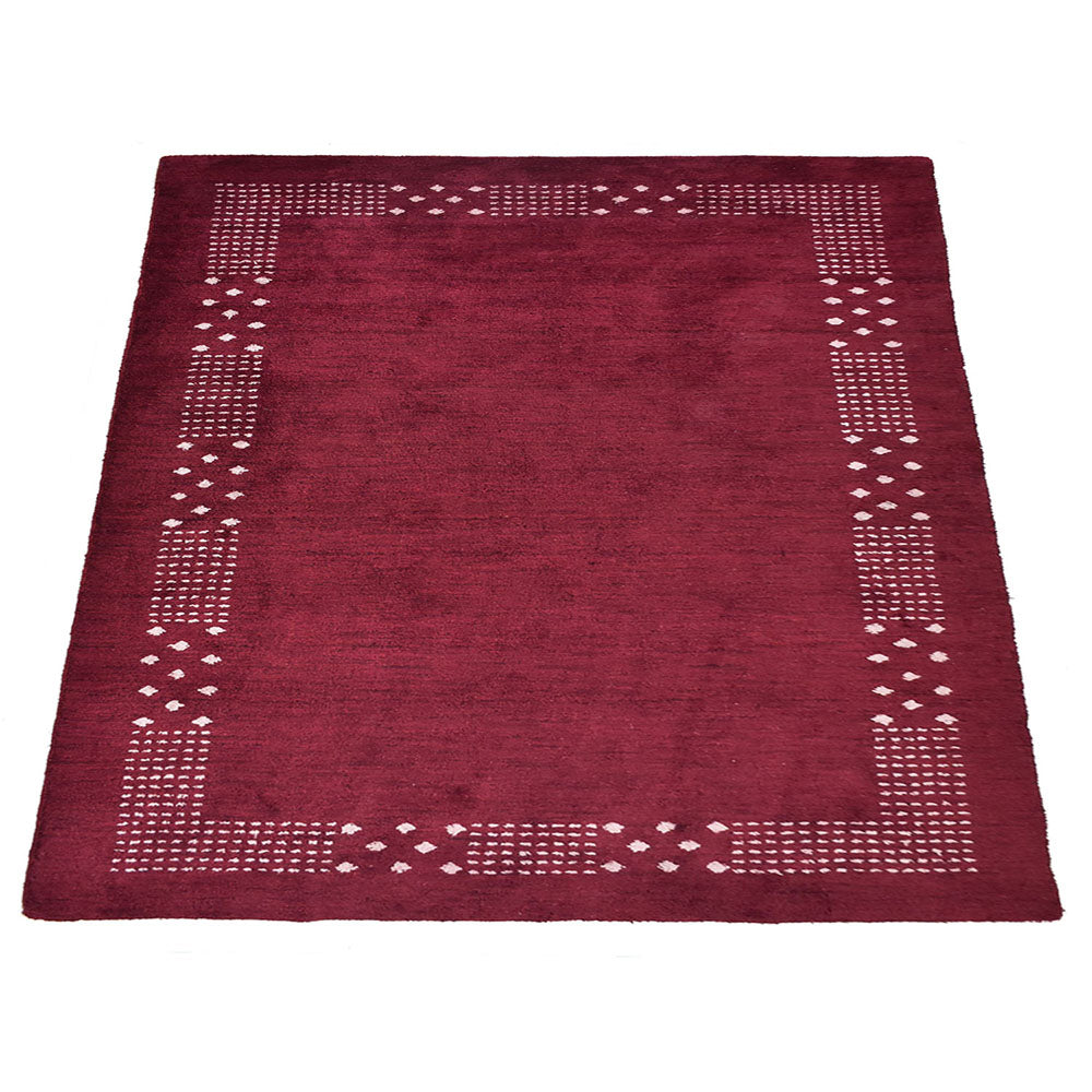 hand-knotted-silk-area-rug-contemporary-dark-red-side 2