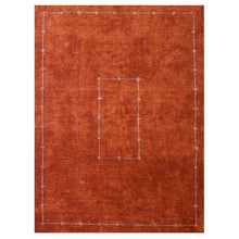 hand-knotted-loom-silk-area-rug-geometric-orange-side 1