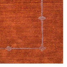 hand-knotted-loom-silk-area-rug-geometric-orange-closeup 1