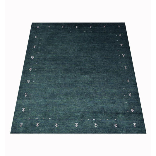 hand-knotted-loom-silk-area-rug-contemporary-dark-green-side 2