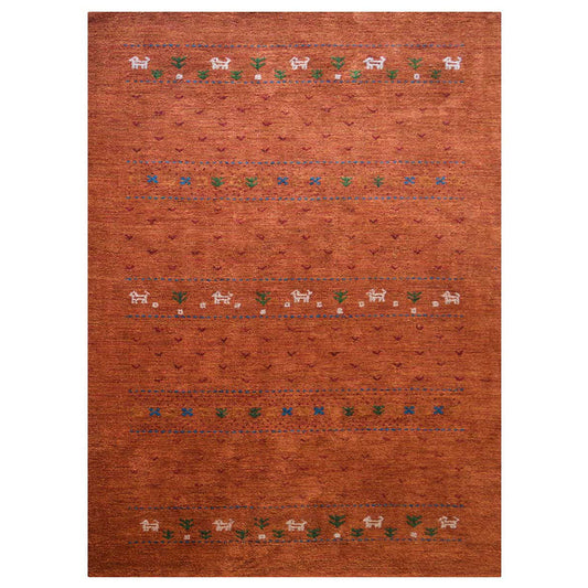 hand-knotted-loom-silk-area-rug-contemporary-orange-side 1