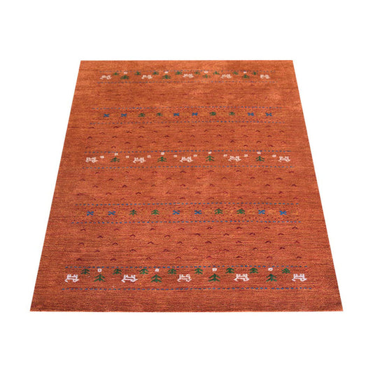 hand-knotted-loom-silk-area-rug-contemporary-orange-side 2
