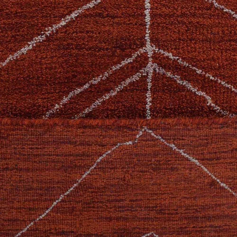 hand-knotted-loom-silk-area-rug-geometric-light-red-closeup 1