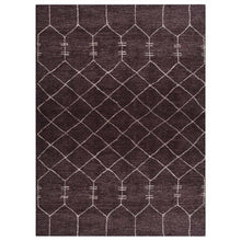 hand-knotted-brown-beige-silk-area-geometric-rug-side 1