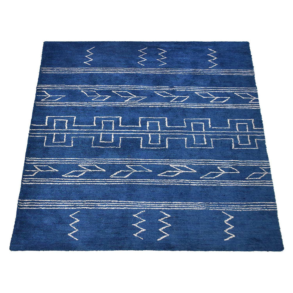 hand-knotted-loom-silk-blue-beige-area-rug-side 2