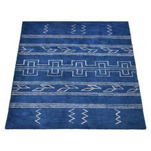 hand-knotted-loom-silk-blue-beige-area-rug-side 2