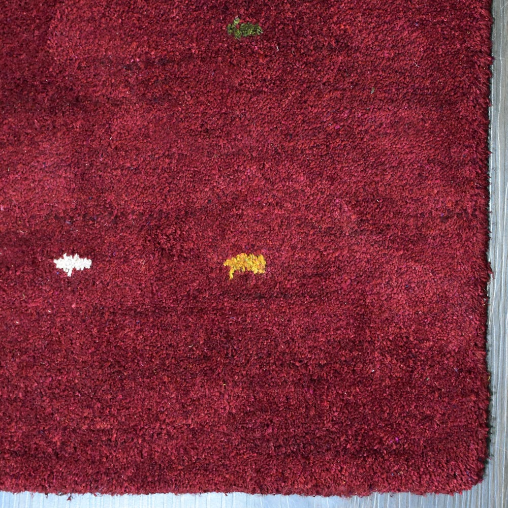 Hand Knotted Loom Silk Mix Area Rug Contemporary Red LSM101
