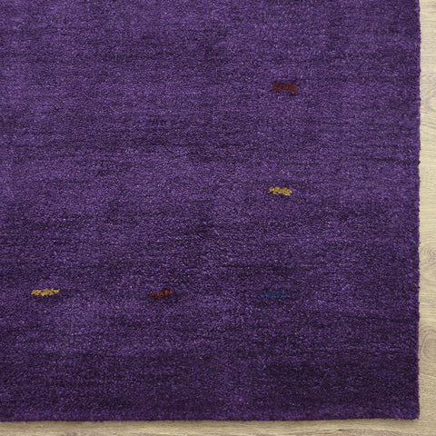 Hand Knotted Loom Silk Mix Area Rug Contemporary Purple LSM102