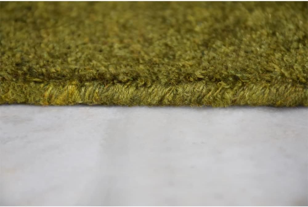 Hand Knotted Loom Silk Mix Area Rugs Contemporary Light Green LSM103