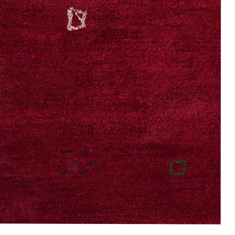 Hand Knotted Loom Silk Mix Area Rug Contemporary Dark Red LSM103