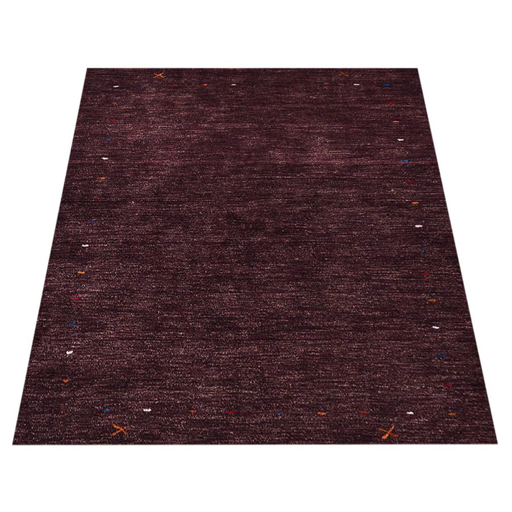 Hand Knotted Loom Silk Mix Area Rug Contemporary Brown LSM109