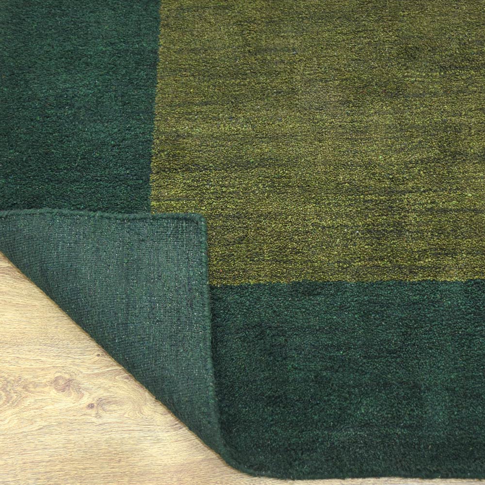 Hand Knotted Loom Silk Mix Area Rugs Contemporary Green LSM201