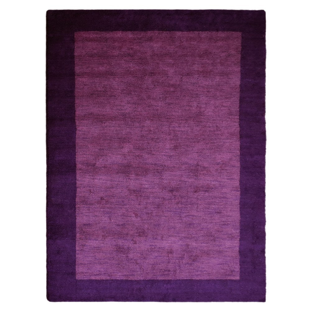 Hand Knotted Loom Silk Mix Area Rugs Contemporary Purple LSM201