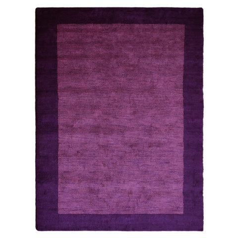 Hand Knotted Loom Silk Mix Area Rugs Contemporary Purple LSM201