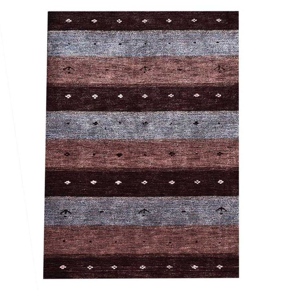 Hand Knotted Loom Silk Mix Area Rug Contemporary Brown Beige LSM210