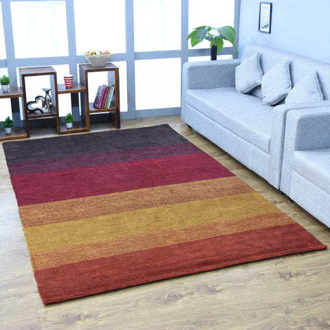 Hand Knotted Loom Silk Mix Area Rug Contemporary Multicolor LSM233
