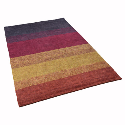 Hand Knotted Loom Silk Mix Area Rug Contemporary Multicolor LSM233