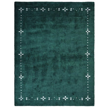 hand-knotted-loom-silk-mix-contemporary-dark-green-rug-side 1 
