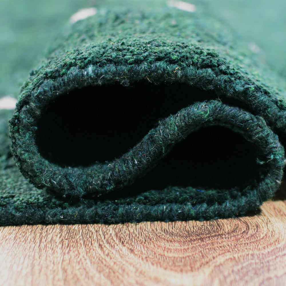 hand-knotted-loom-silk-mix-contemporary-dark-green-rug-closeup 5