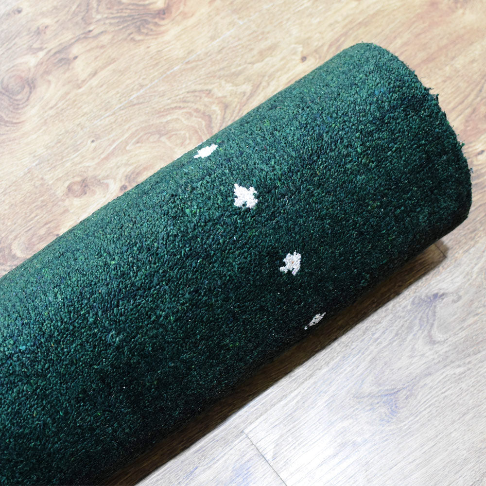 hand-knotted-loom-silk-mix-contemporary-dark-green-rug-closeup 6