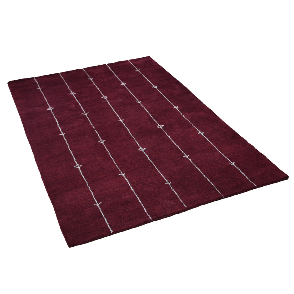 hand-knotted-loom-silk-mix-area-rug-contemporary-red-side 2