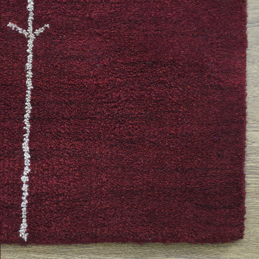 hand-knotted-loom-silk-mix-area-rug-contemporary-red-closeup 3