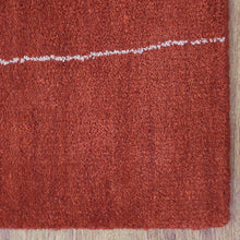 hand-knotted-loom-silk-mix-area-rug-contemporary-rust-beige-closeup 2