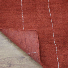hand-knotted-loom-silk-mix-area-rug-contemporary-rust-beige-closeup 3