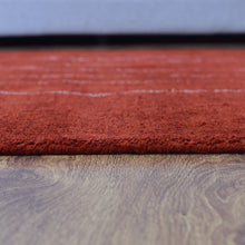 hand-knotted-loom-silk-mix-area-rug-contemporary-rust-beige-closeup 4