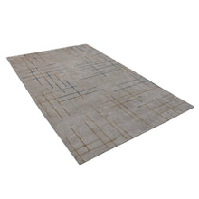 Hand-Knotted-Contemporary-Handmade-beige-gold-rug-side 2