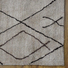 hand-knotted-loom-contemporary-beige-brown-rug-closeup-2