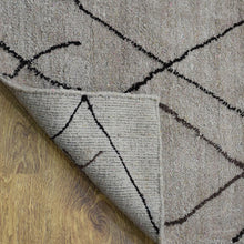 hand-knotted-loom-contemporary-beige-brown-rug-closeup-3