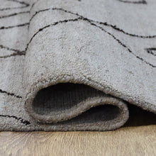 hand-knotted-loom-contemporary-beige-brown-rug-closeup-5