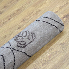 hand-knotted-loom-contemporary-beige-brown-rug-closeup-6