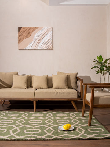 Hexagonal Hand Knotted Rug