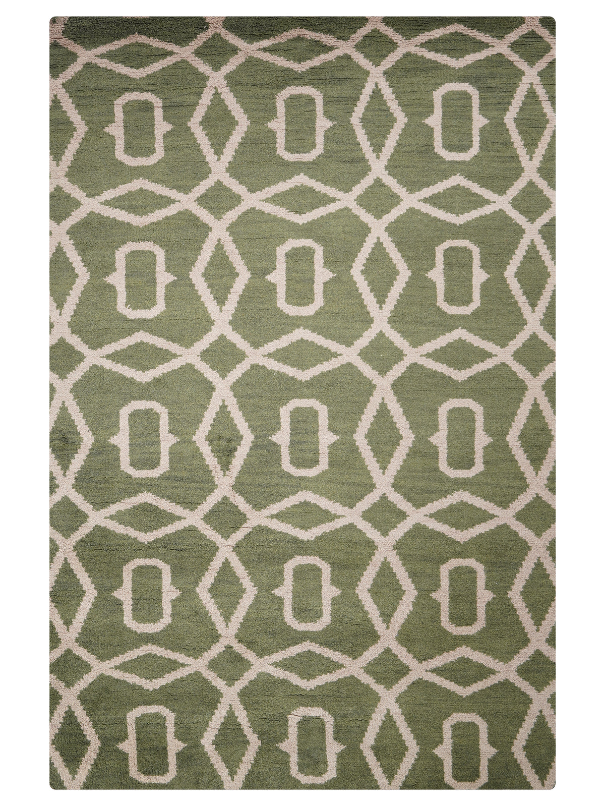 Hexagonal Hand Knotted Rug
