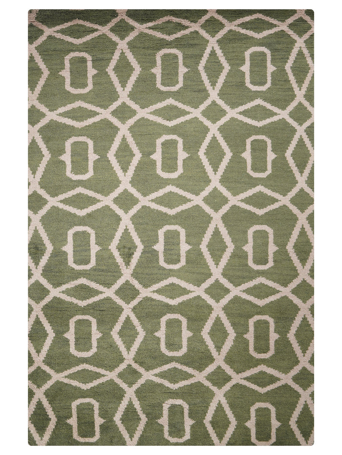 Hexagonal Hand Knotted Rug — rug only