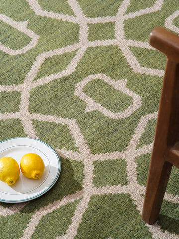 Hexagonal Hand Knotted Rug