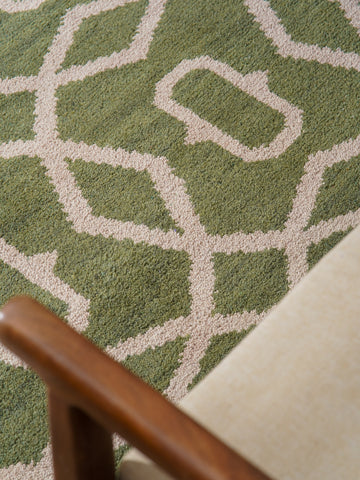 Hexagonal Hand Knotted Rug