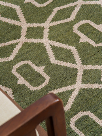 Hexagonal Hand Knotted Rug