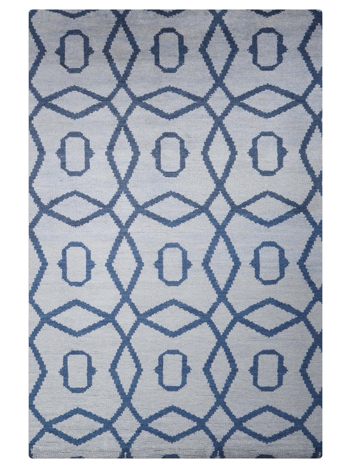 Hexagonal Hand Knotted Rug — rug only